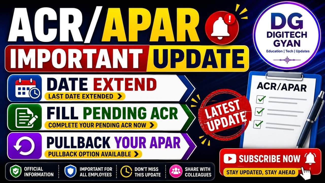 ACR 2026 New Schedule | Pull Back ACR | How to Fill ACR APAR - YouTube