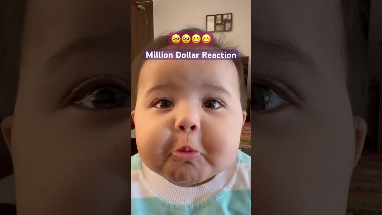 Million dollar reaction of a cute child #adoreble #cutestbaby #youtubeshorts