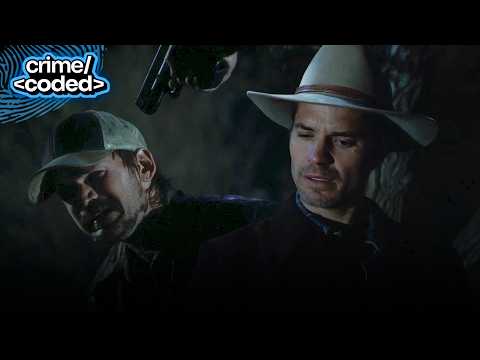 justified (2011) - raylan corners dickie bennett in the woods