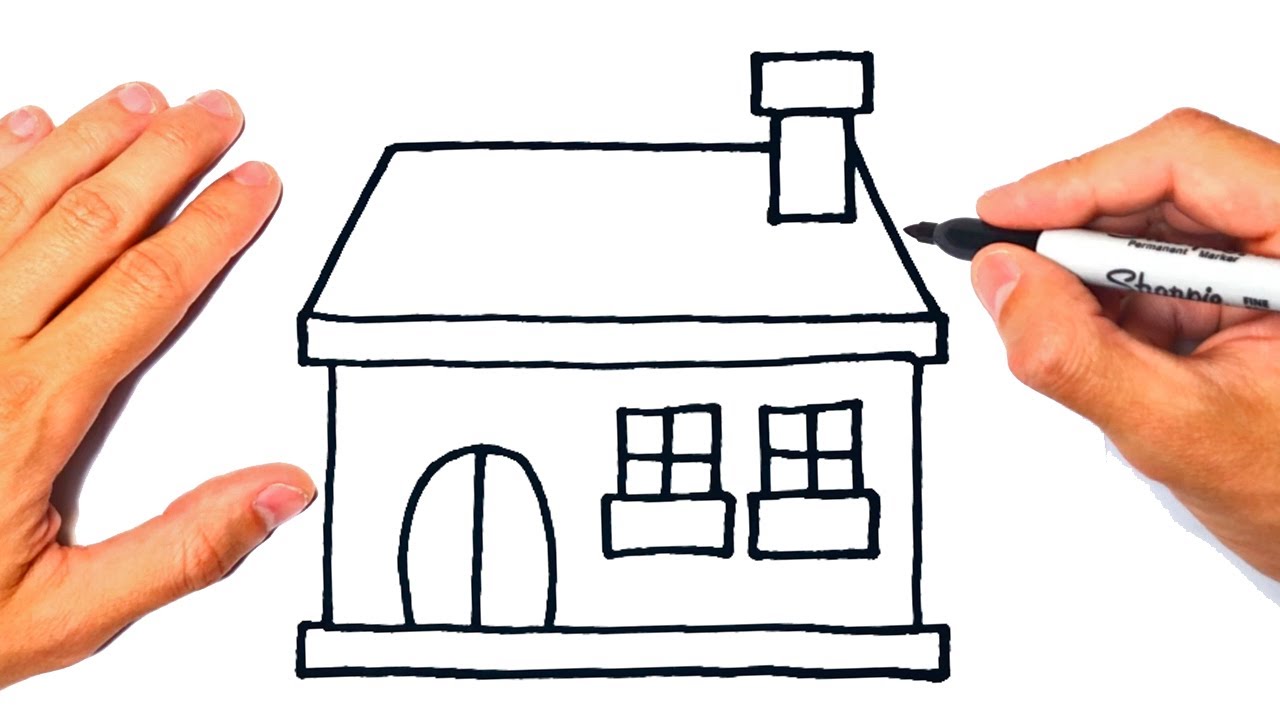 Como dibujar una Casa | Dibujo Fácil y Rápido de una Casa - thptnganamst.edu.vn