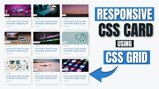 How to Create Responsive CSS Card Using CSS Grid | Step-by-Step Explanation