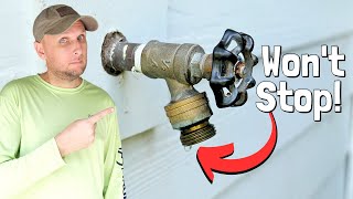 How To Fix A Leaking Outdoor Faucet!  Cheap and Easy!