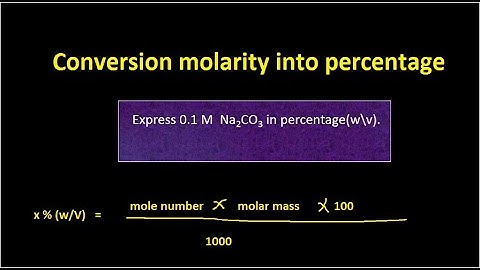 Conversion molarity into percentage, HSC Chemistry (English Version)