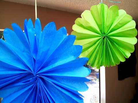 how to make tissue paper fans youtube how to make a flower with paper