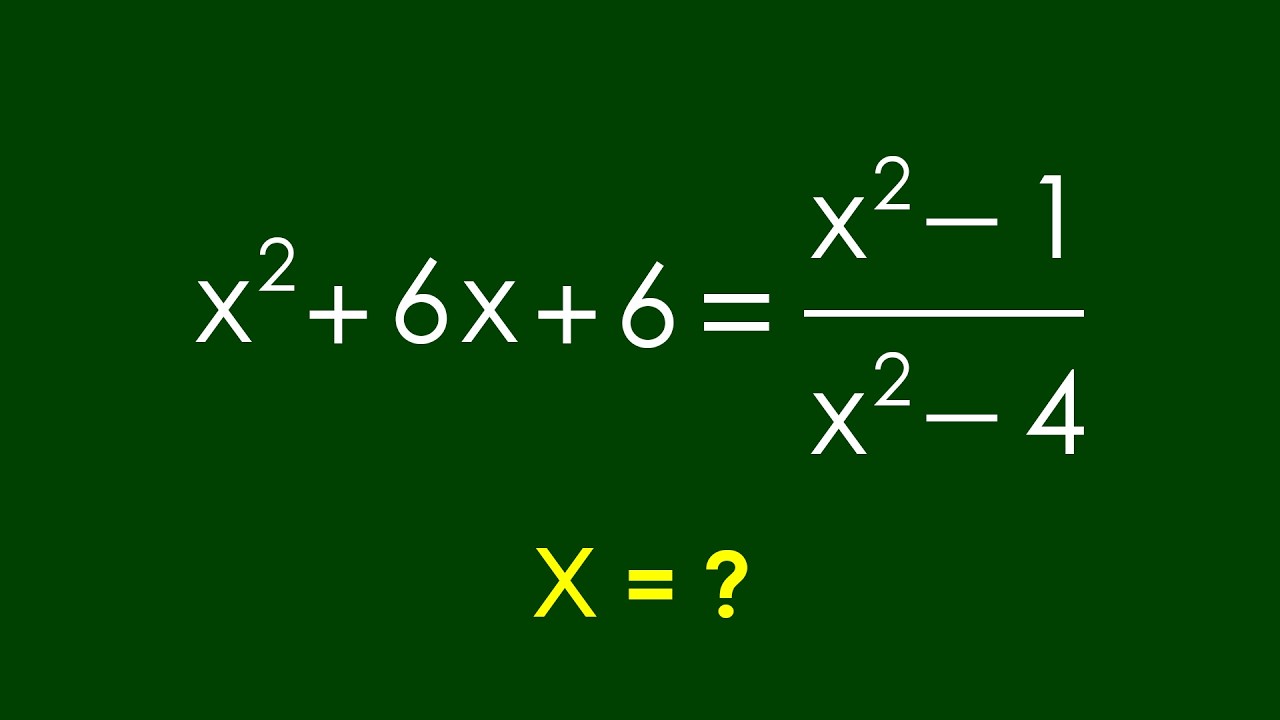 A Nice Algebra Problem | Math Olympiad x = ? - YouTube
