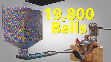 19,800 Colorful Balls Marble Run Loop animation V25