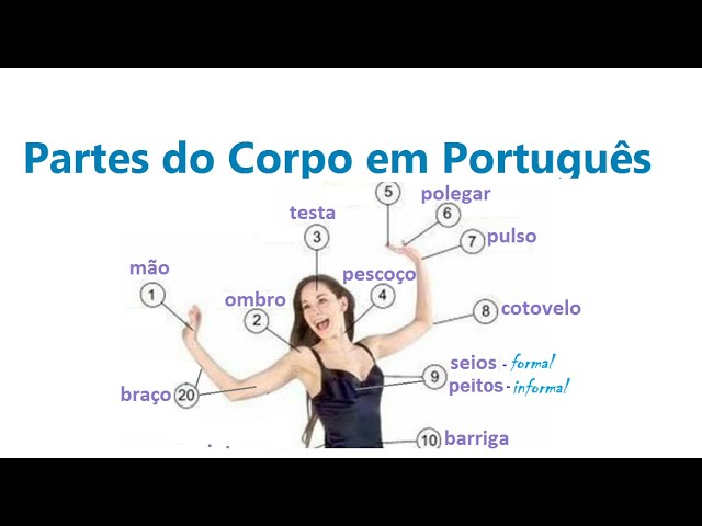 Partes do corpo - aula de português para estrangeiros