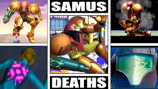 EVOLUTION OF SAMUS ARAN'S DEATHS & GAME OVER SCREENS IN METROID SERIES + Smash Bros (1986-2024)