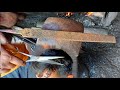 Turning Rusted FILE into a Sharp BARBER SCISSOR | Blacksmith Forging a Barber Scissor | handmade |