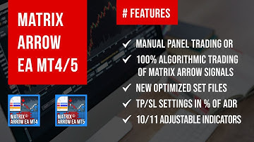 Matrix Arrow EA MT4/5© - Manual or 100% Algorithmic Trading of Matrix Arrow Indicator Signals