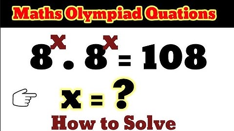 Exponential Equations || Can you Solve this || Olympiad Maths