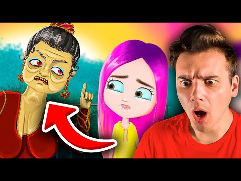 БЕЗУМНЫЕ соседи НАСТИК 👵🏻🔪 Страшная Анимация *Реакция* 🙂 Страшилка на Ночь | Рома Субботин