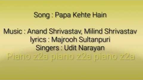 Papa Kehte Hain piano lesson instrumental karaoke cover tutorial casio ctk 2550