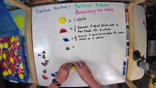 Fraction Routine Pattern Blocks Establishing Whole