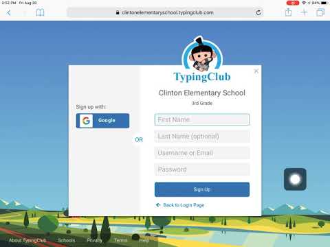 How to login to Typing Club