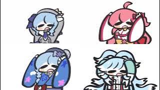 Suisei and Suisei 2 and Miko and Kobo Talalala (by Reiruka) れいるか