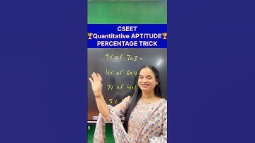 Cseet quantitative aptitude percentage trick#commerceshorts #quantitativeaptitude #cseet#percentage