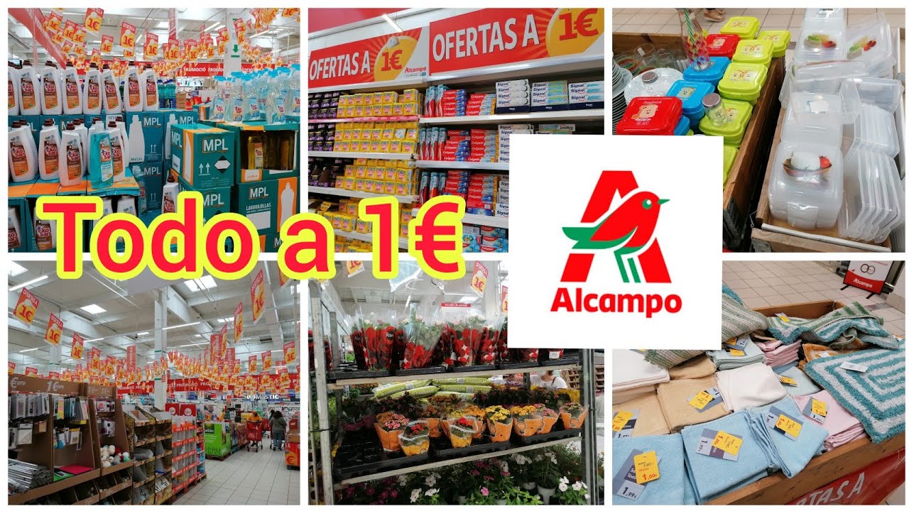 Todo a 1€! Muchos productos rebajados 1€ hasta el 12/10 en Alcampo