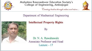Intellectual Property Rights Lecture-17