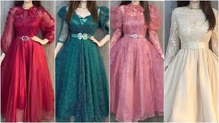 Trendy short net frock design | frock designs for girls | partywear dress designing ideas screenshot 1