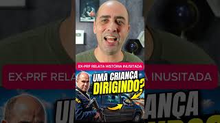 Uma criança dirigindo um carro?