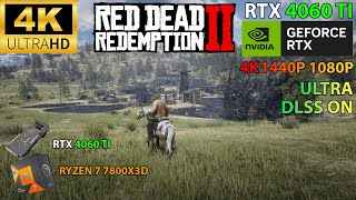 Red Dead Redemption 2 | RTX 4060 TI | 4K | 1440P | 1080P | ULTRA SETTINGS | DLSS ON