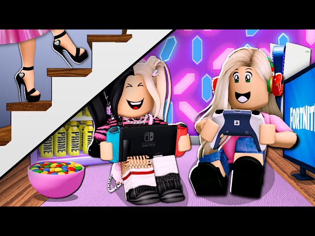 Surprising My E-GIRL SISTER With A SECRET GAMING ROOM! (Roblox) class=