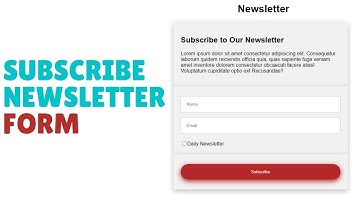 Subscribe Newsletter Form With Html and Css || By zainXpert
