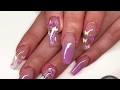 Acrylic nail tutorial | butterfly design