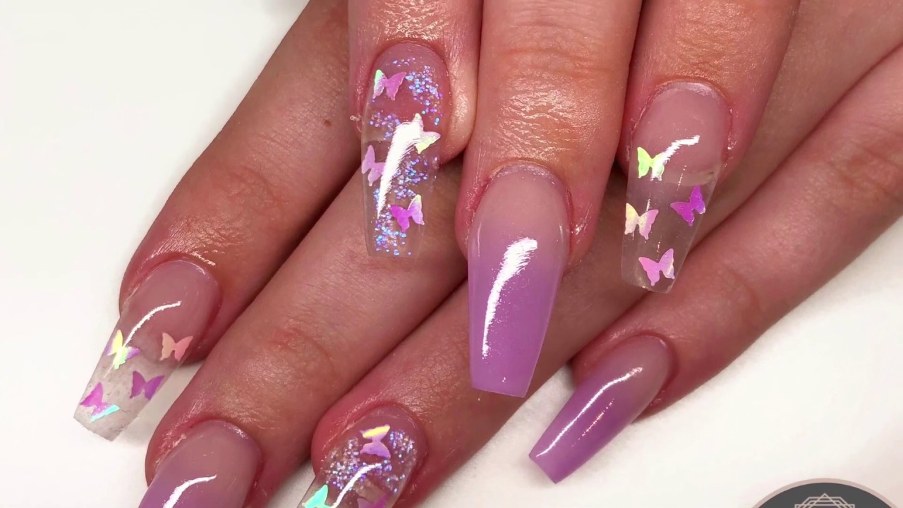 10. Butterfly Acrylic Nails - wide 2