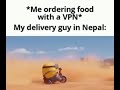 Me ordering food with a vpn: image