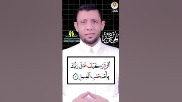 تعلم قراءة سورة الفيل والمد العارض للسكون