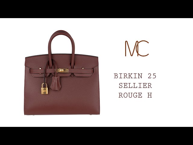 Hermes Birkin 25 Bag Sellier Rouge H Gold Hardware Veau Madame Leather –  Mightychic