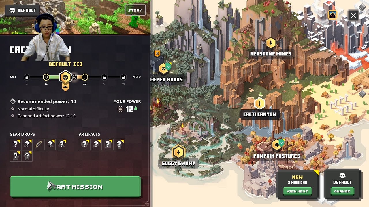 Gameplay Walkthrough Part 5 - Cacti Canyon - Minecraft Dungeons Hero ...