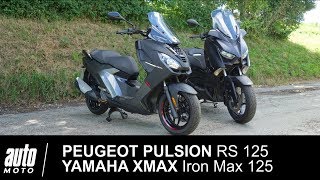 Match PEUGEOT PULSION RS 125 vs YAMAHA XMAX Iron Max 125 Auto-Moto.com