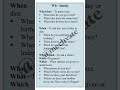 Wh family words | Learn English Grammar in 2 seconds |  #englishgrammar #english #vocabulary #learn