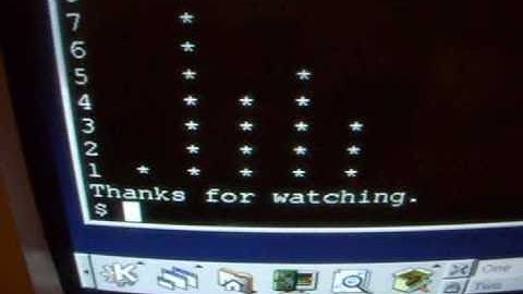 Lisp Program producing a bar chart