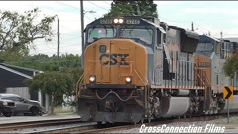 CSXT 4749 SD70MAC & 5490 ES40DC Leads M408-14 NB W/A Loud Hybrid K5LA In Fayetteville NC 