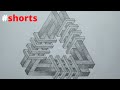 How to draw Incredible impossible isometric Triangle  |How to Draw #Opticalillusion #Short #2