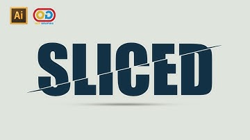 How to Create Sliced Text Effect in Adobe Illustrator | Illustrator Tutorials
