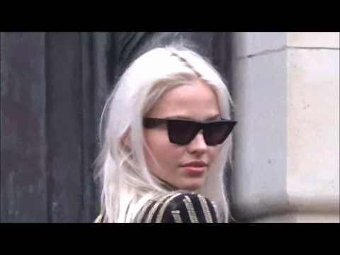 Sasha LUSS @ Paris Fashion week january 20, 2018 show Balmain #PFW janvier