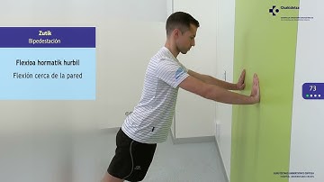 EJERCICIOS EN EL SUELO. Ejercicio 73 - Nivel 1: Flexión cerca de la pared