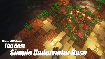 🍧Minecraft Tutorial: Simple Underwater Wood Base Tutorial🍒 🏕️🏞️