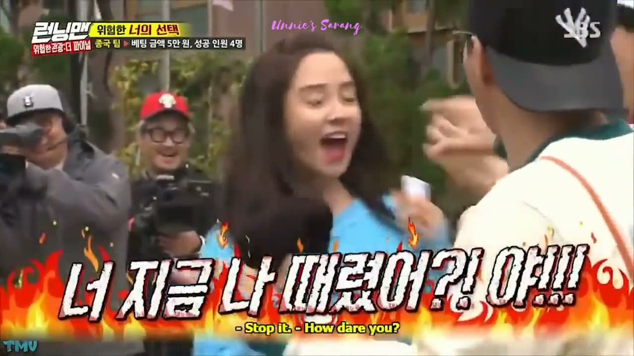 Angry Song Ji Hyo Bites Kim Jongkook fr Running Man