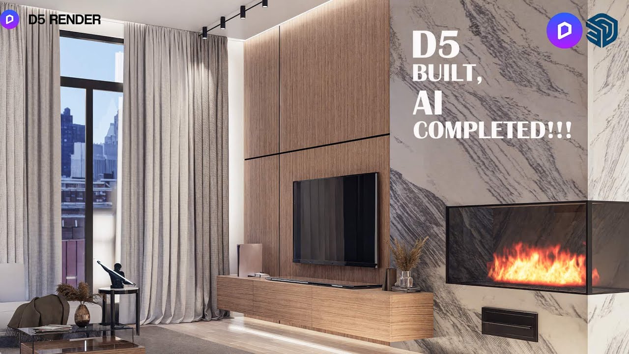 Realistic Living Room Render Using D5 RENDER + AI EDITING WORKFLOW ...