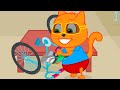 Familia de Gatos - Kit de construcción para cochecito de carreras Dibujos Animados Para Niños