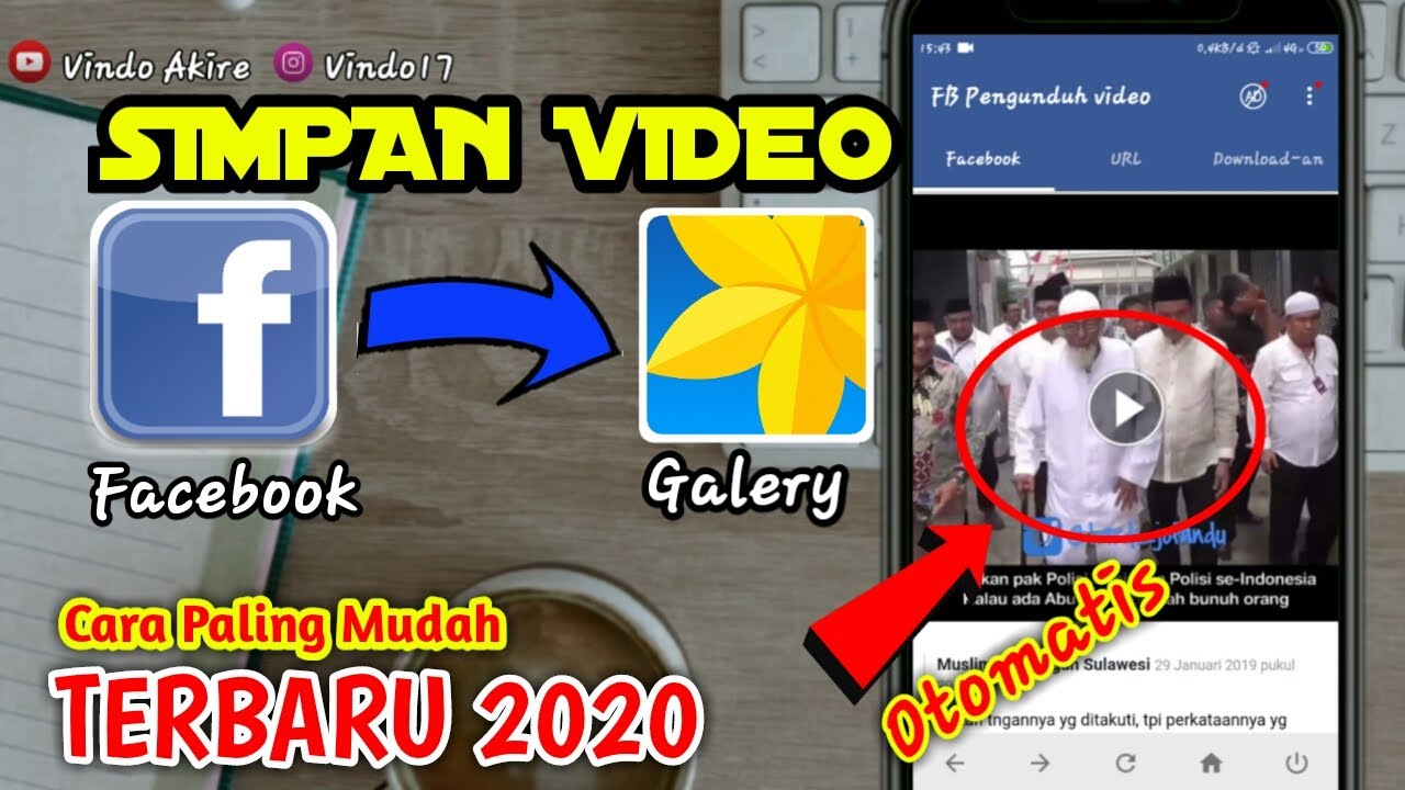 CARA SIMPAN VIDEO FACEBOOK KE GALERI | TERBARU 2020 - YouTube