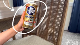 Pour stove cleaner on your chair for this brilliant dining room idea!