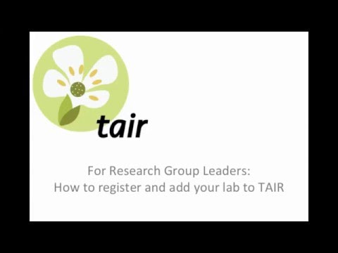 Register and Create a Lab in TAIR