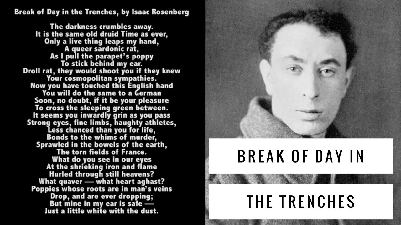 'Break of Day in the Trenches' by Isaac Rosenberg wimbledon femme